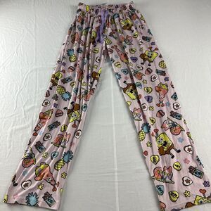 Spongebob Squarepants Valentines Pajama Sleep Pants Women Size Medium